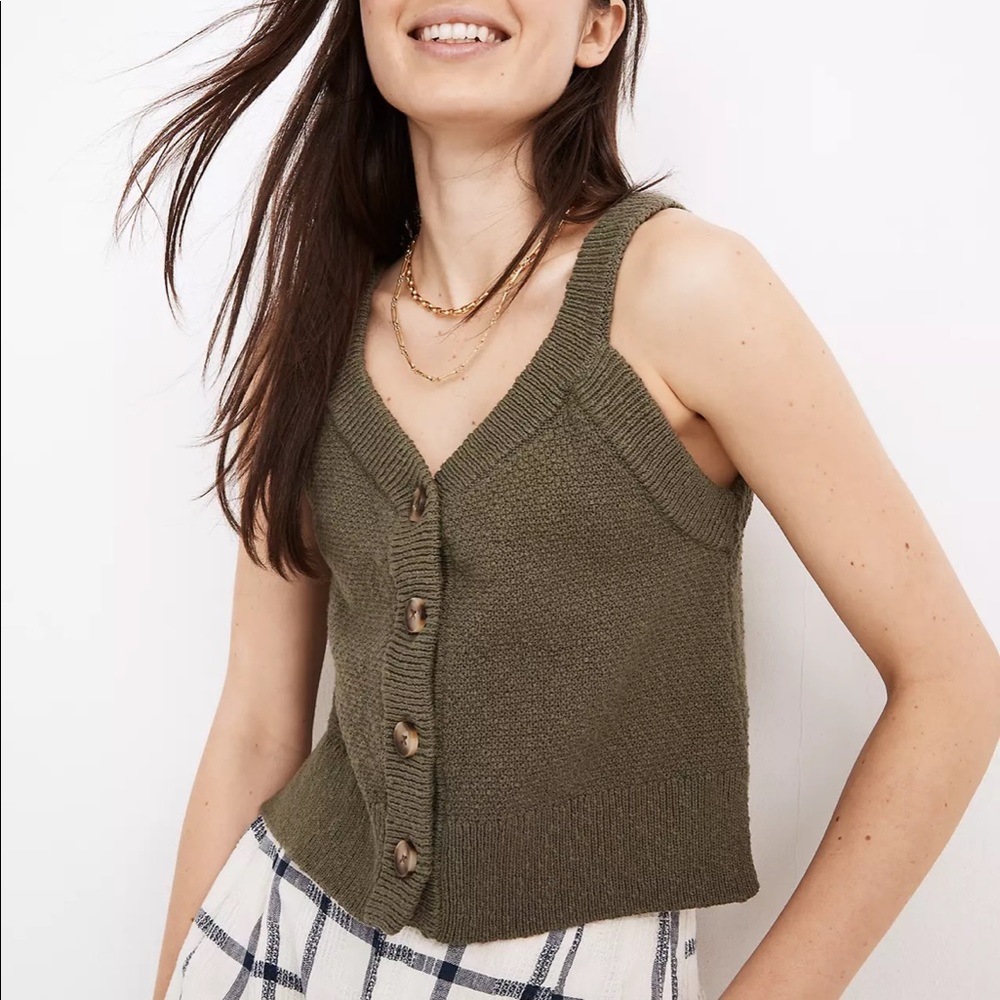 Madewell Wakefield Button Front Sweater Tank